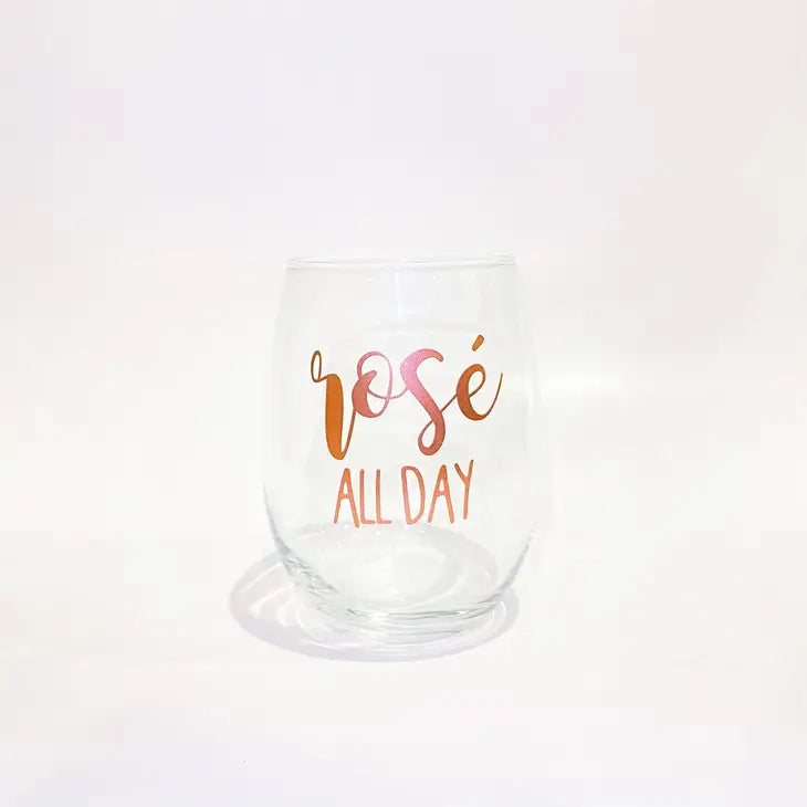 Rose All Day Wine Glass